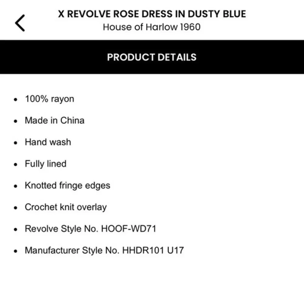 NWT House of Harlow 1960 x REVOLVE Rose Dress - Dusty Blue - Picture 5 of 11